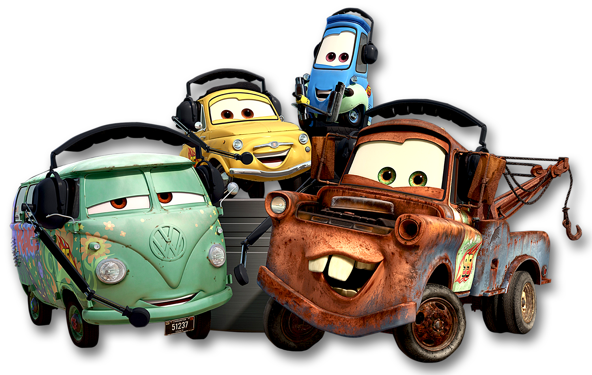 Cars Desktop Wallpaper Pixar Hq Image Free Png Clipart - Lightning Mcqueen Luigi Guido - HD Wallpaper 