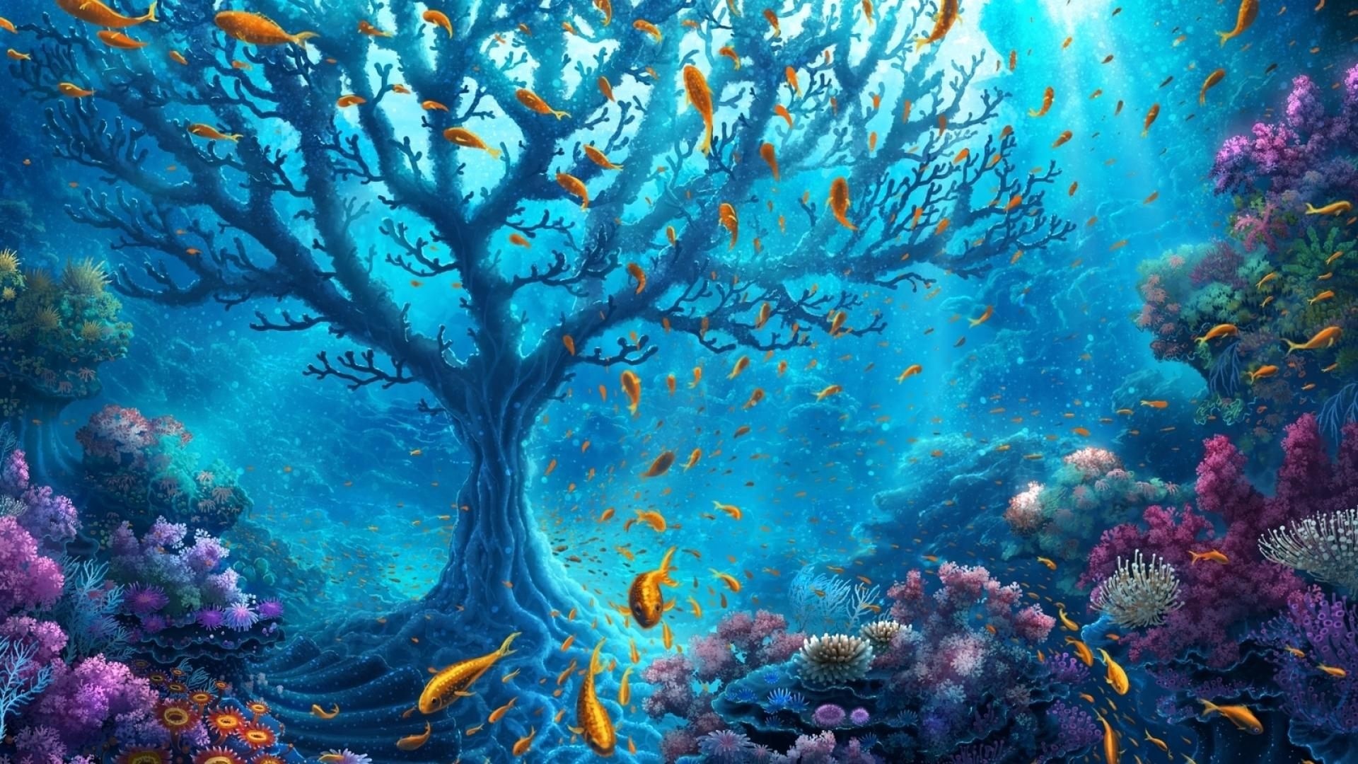 1920x1080, Ocean Wallpaper Hd - Fantasy Underwater - HD Wallpaper 