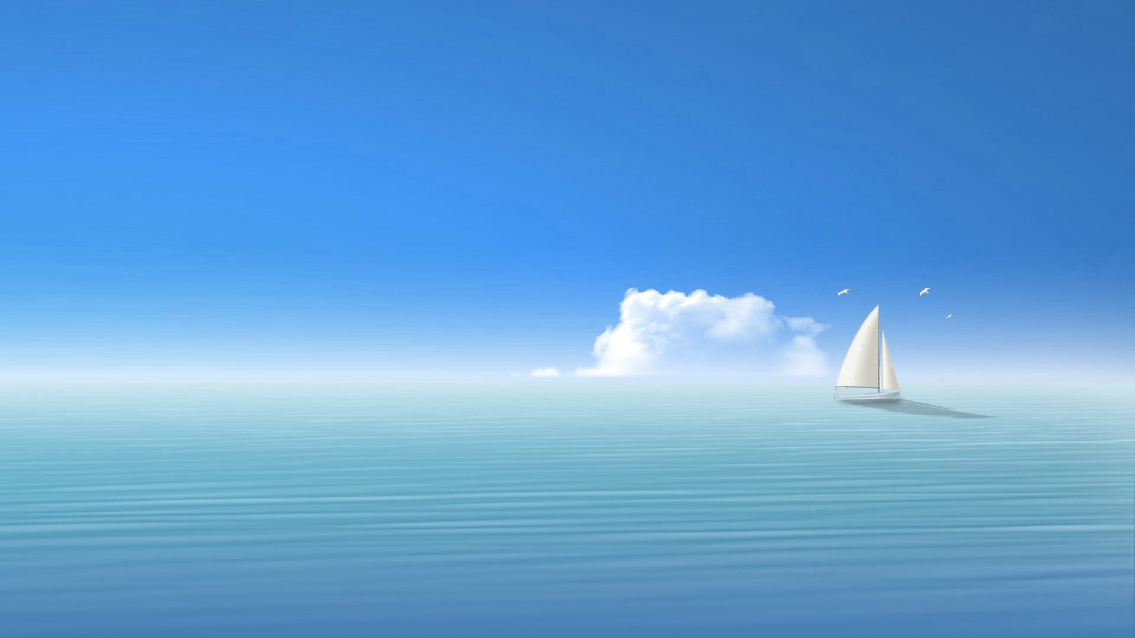 Wallpaper Blue, Sea, Ship, Sky 
 Data-src - Blue Sea - HD Wallpaper 