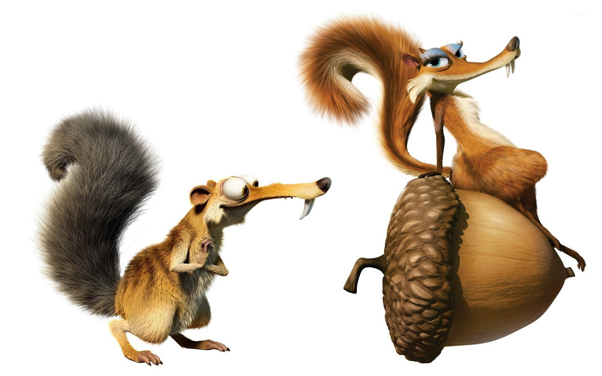 Ice Age Squirrel And Girl - HD Wallpaper 