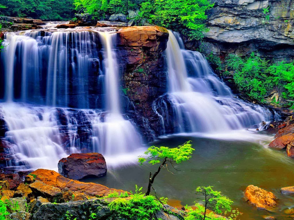 Water Fall Wallpaper Hd For Desktop Free Download Image - Blackwater Falls State Park - HD Wallpaper 