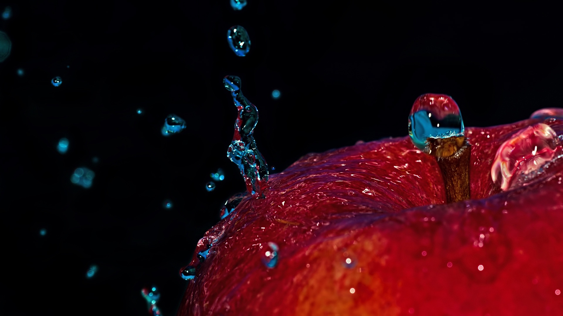 Wallpaper Drop, Apple, Water - Apple Water Drop Hd - HD Wallpaper 