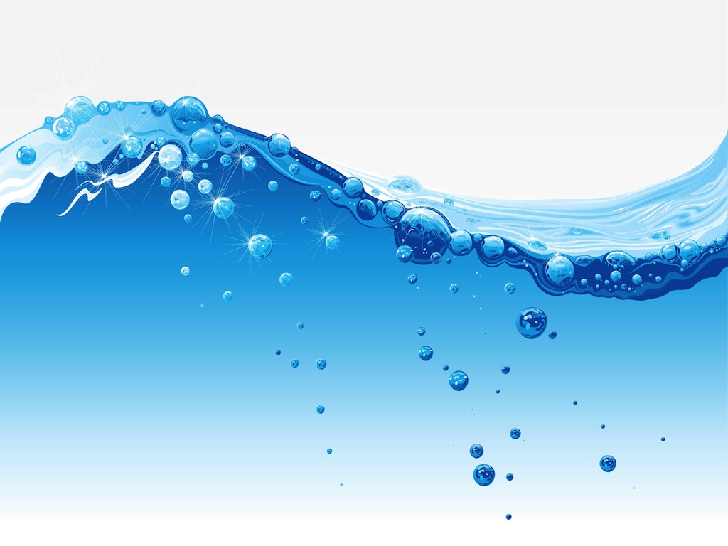 Clip Art Pictures Of Sea Water Clipart - Blue Wave With Bubbles - HD Wallpaper 