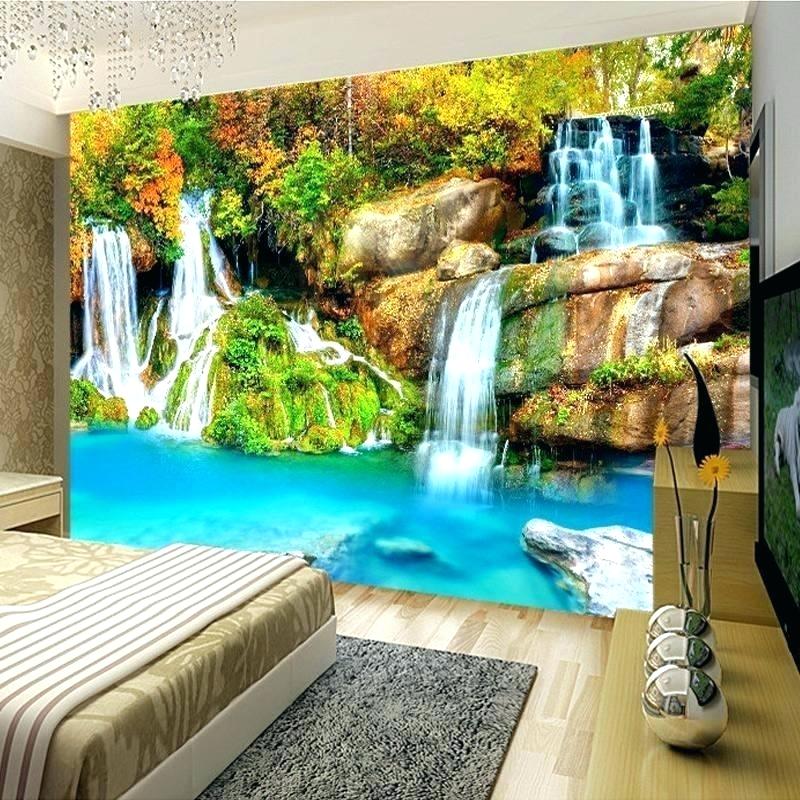 Water Wall Mural Waterfall Wall Mural Nature Landscape - Mural Wallpaper  For A Small Room - 800x800 Wallpaper 