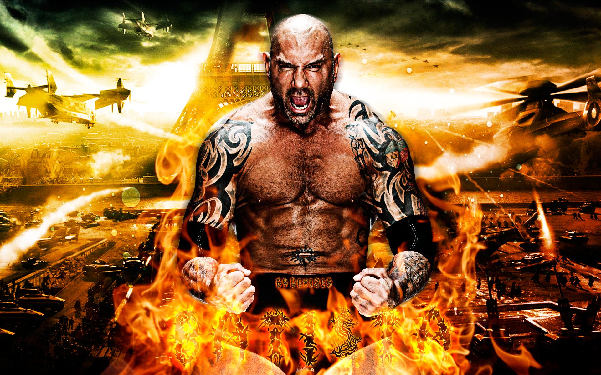 Wwe Wallpaper Batista - HD Wallpaper 