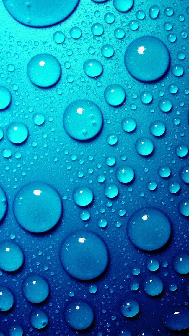 High Quality Blue Water, By Felicjan Lumsdale - Water Drops Wallpapers For  Mobile - 640x1136 Wallpaper 