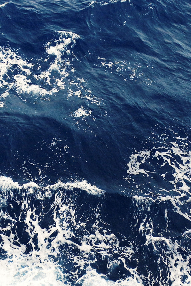 Foamy Blue Ocean Waves Iphone 4s Wallpaper - Blue Ocean Wallpaper Iphone - HD Wallpaper 