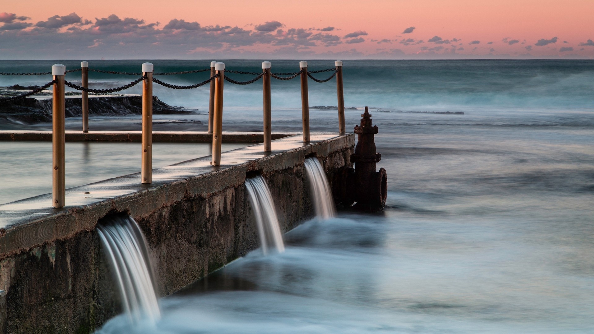 Wallpaper Sea, Water, Flow, Sky - Water Flow Background - HD Wallpaper 