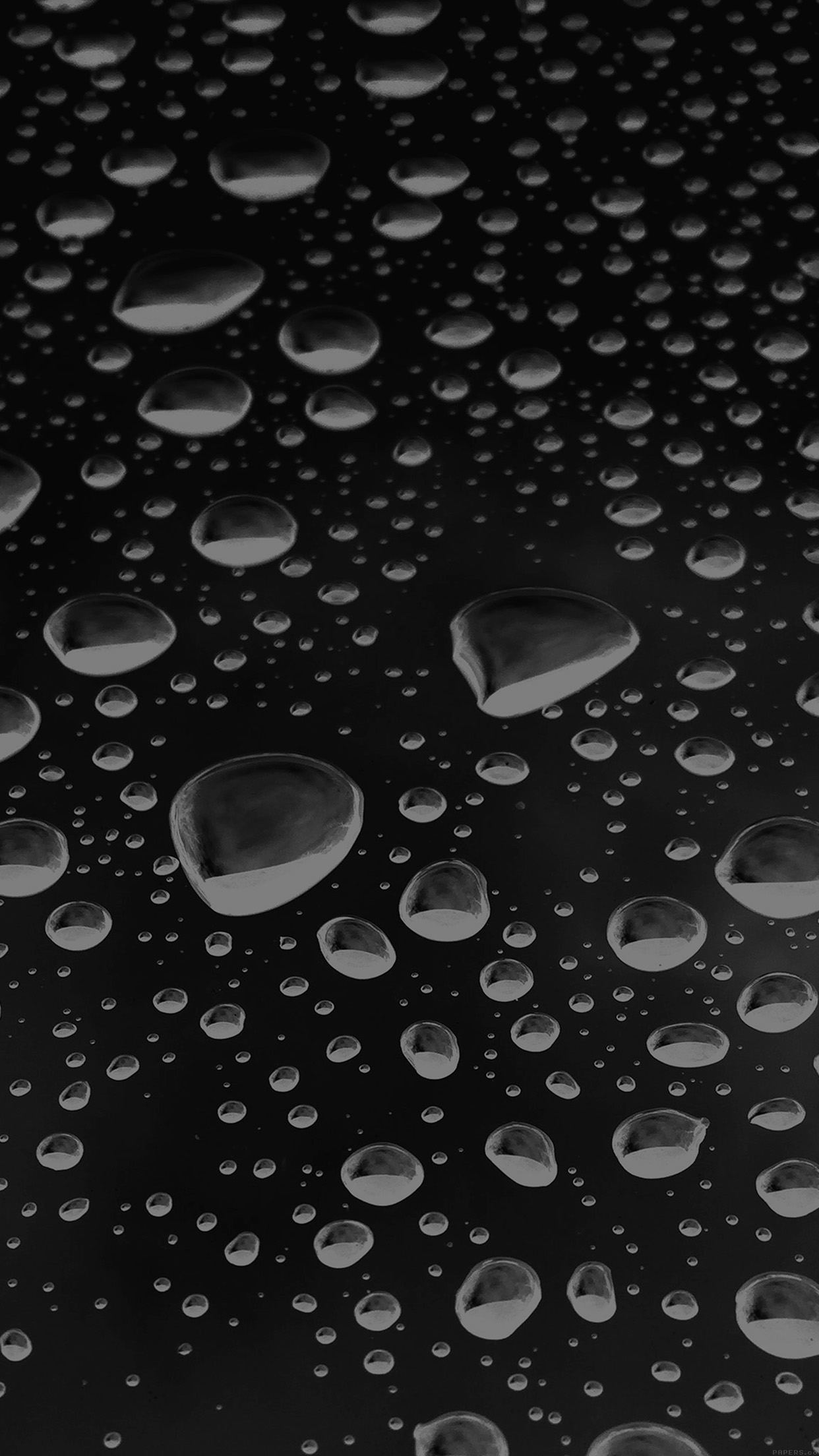 Rain Water Drop Black - HD Wallpaper 