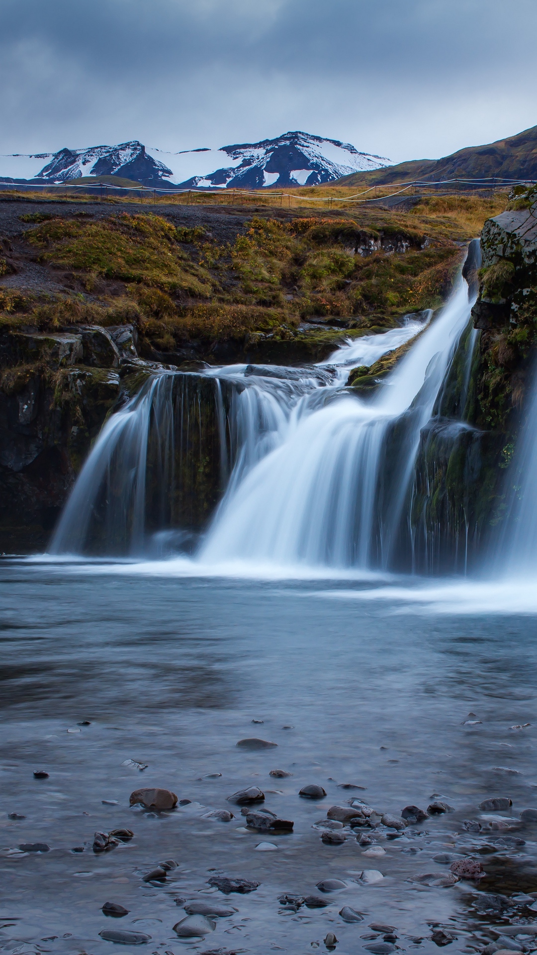 Wallpaper Waterfall, Flow, Water, Mountains - Waterfall Blue Scenery Wallpaper Hd - HD Wallpaper 