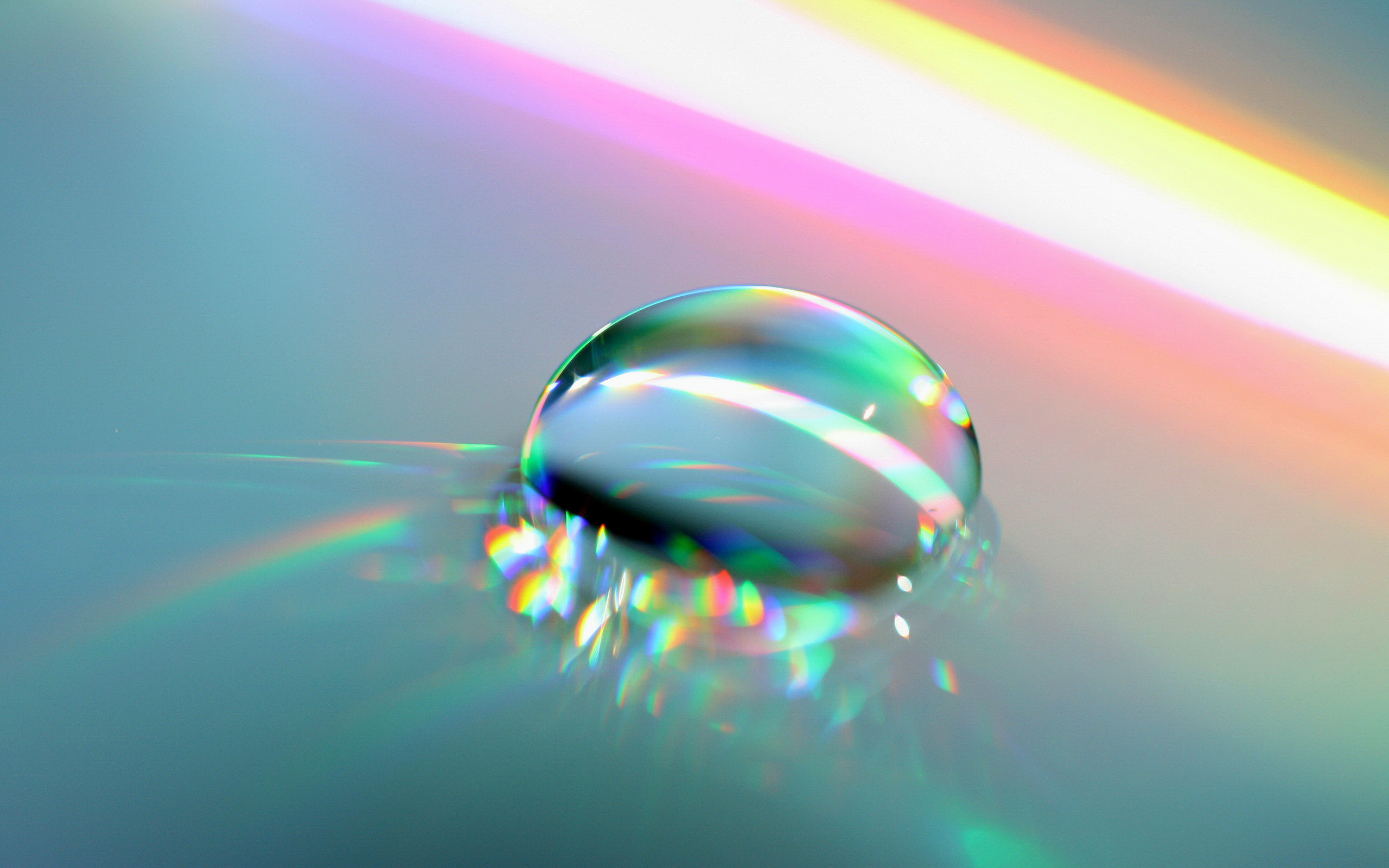 Water Drop Rainbow - HD Wallpaper 