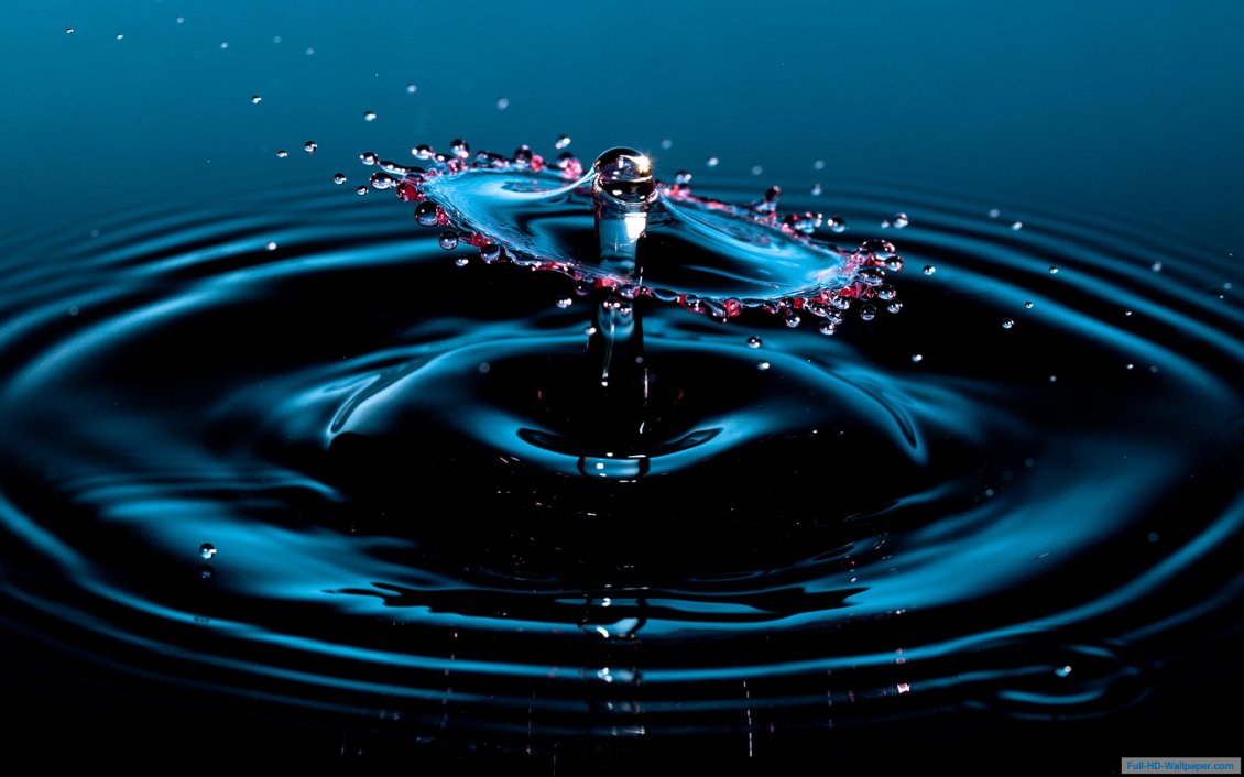 Download Wallpaper Color Reflections In The Water Splash - Ripple Drop - HD Wallpaper 