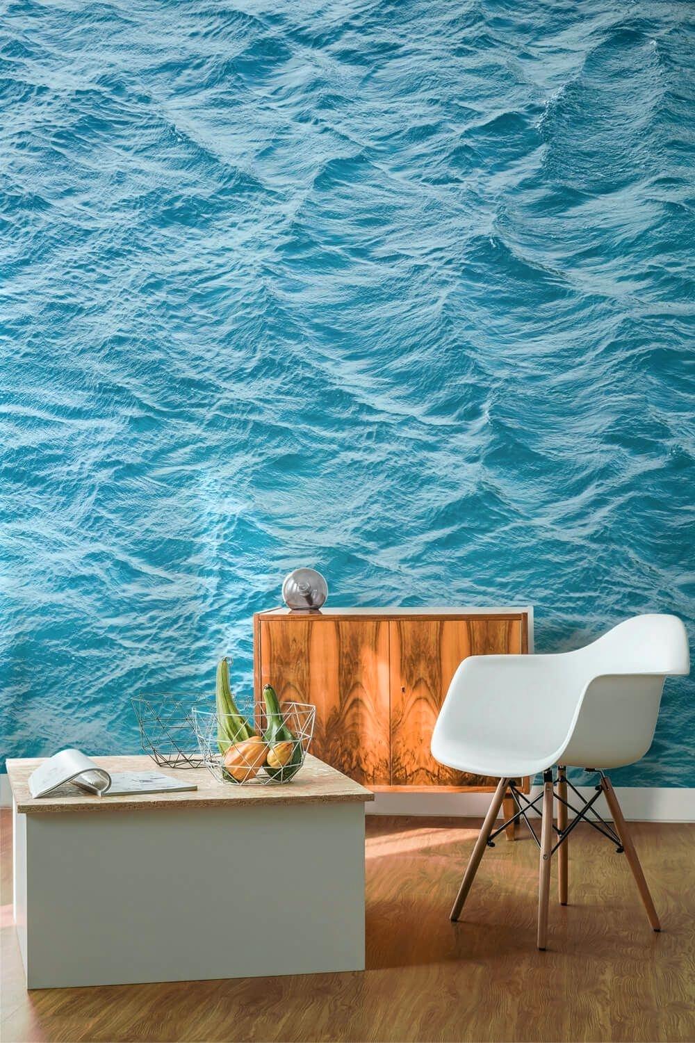 Water Wall Mural Textured Wallpaper And Wall Murals - Mural - HD Wallpaper 