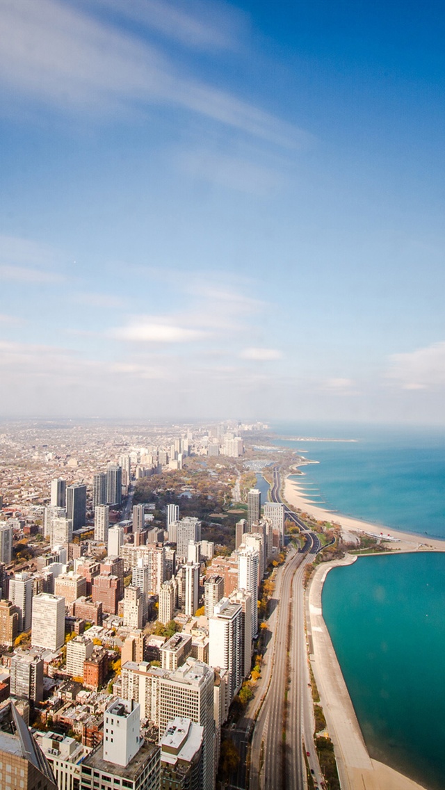 Best Blue Skyscraper Iphone Wallpaper Hd For Iphone - Chicago - HD Wallpaper 