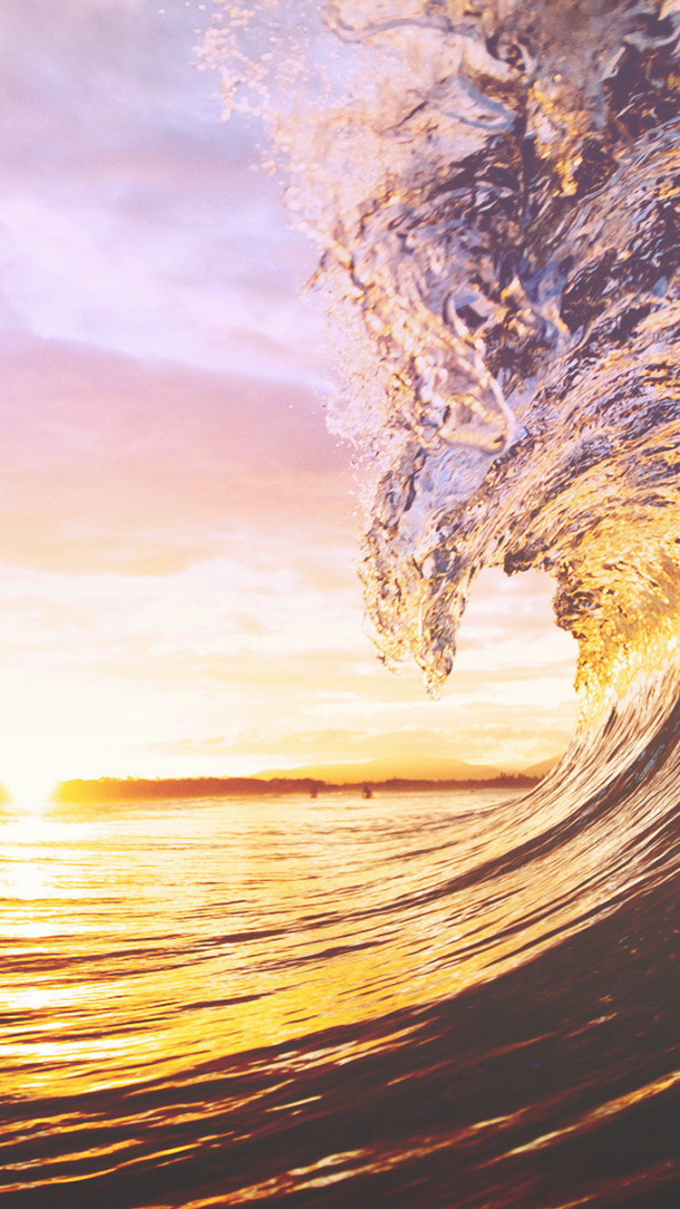 Ocean Iphone Wallpaper Sunset - HD Wallpaper 