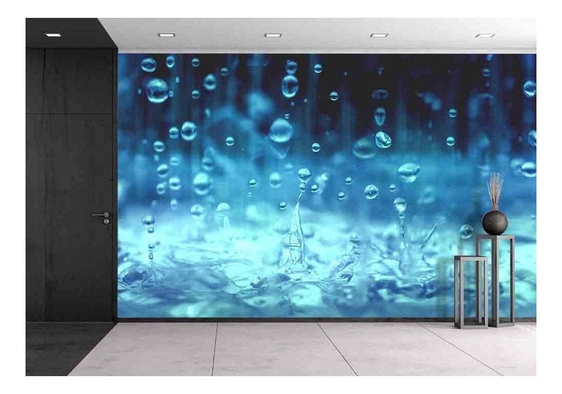 Close Up Rain Falling - HD Wallpaper 