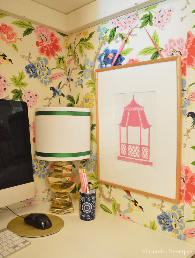 Small Apartment Closet Turned Office Nook With Fabric 680x900