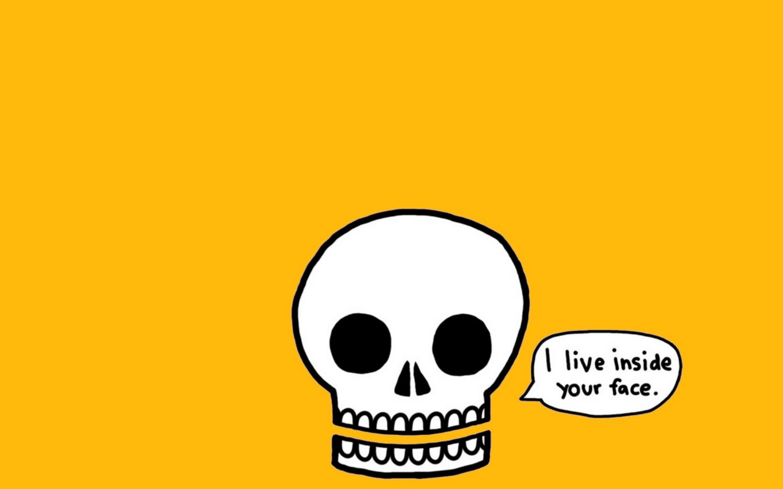 Skull I Live Inside Your Face - HD Wallpaper 