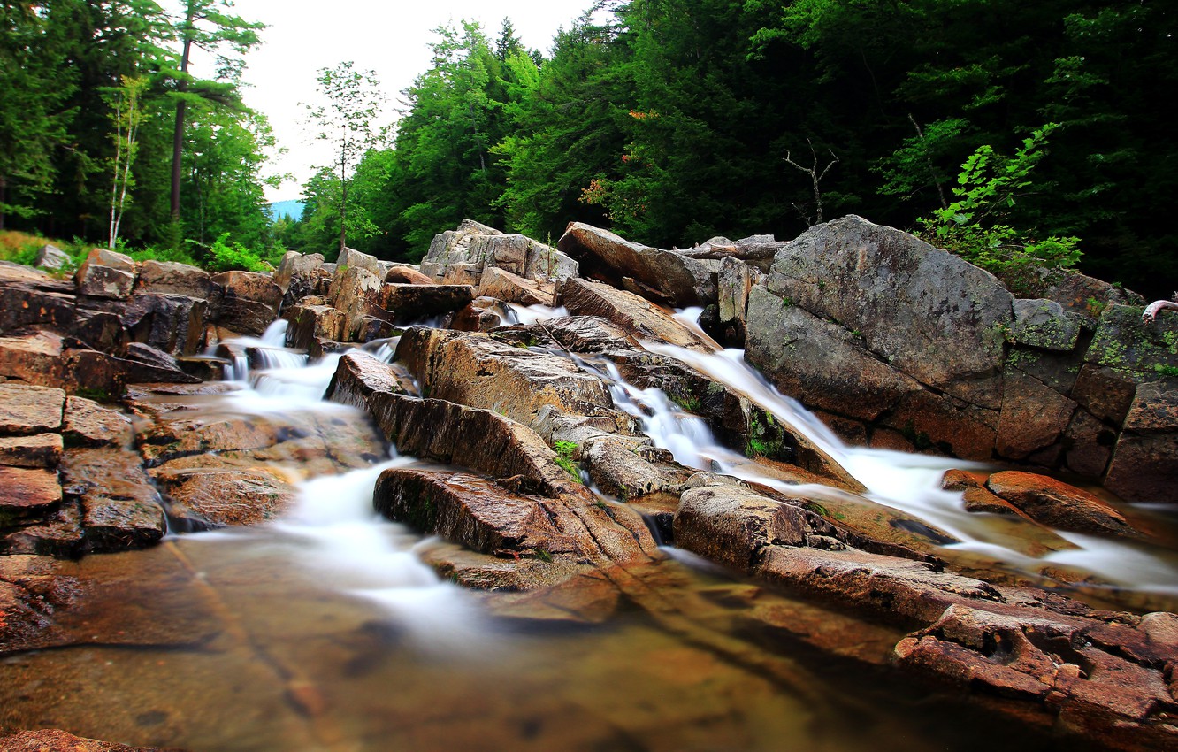 Photo Wallpaper Stream, Stones, Nature, River, River, - Tributary - HD Wallpaper 