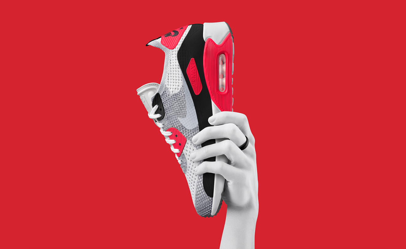 Nike Air Max Wallpaper-7g1rgb7 - Nike Air Max Flyknit Infrared 90 - HD Wallpaper 