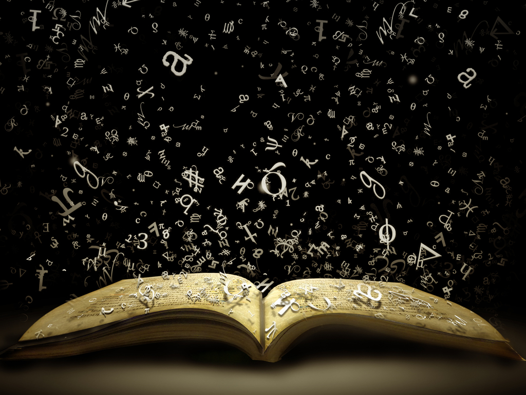 Book Ipad Wallpaper Flying Letters - Book Wallpapers For Mobile - HD Wallpaper 