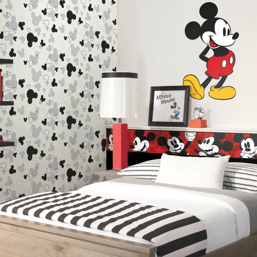 Mickey Mouse Wallpaper Bedroom - HD Wallpaper 