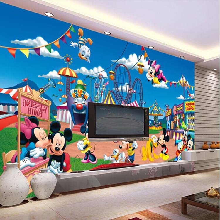 Mickey Mouse Wallpaper In Room - HD Wallpaper 