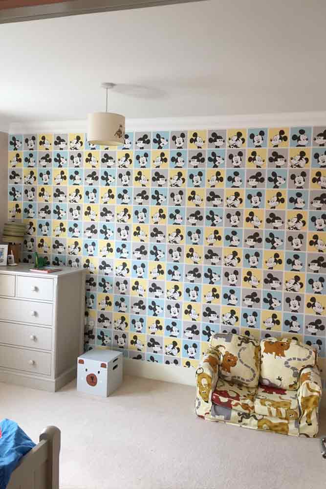 K And M Decorating Pattern Wallpaper Mickey Mouse Bedroom Mickey