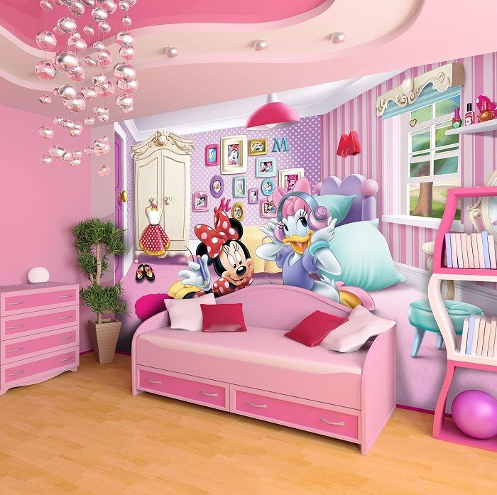 Minnie Mouse Mural - HD Wallpaper 