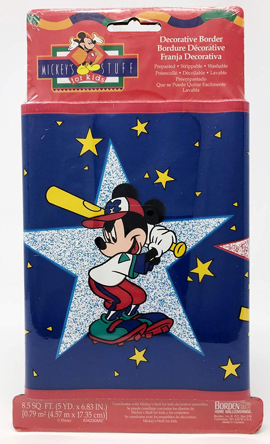 Mickey Mouse Sports Star Prepasted Wallpaper Border - Cartoon - HD Wallpaper 