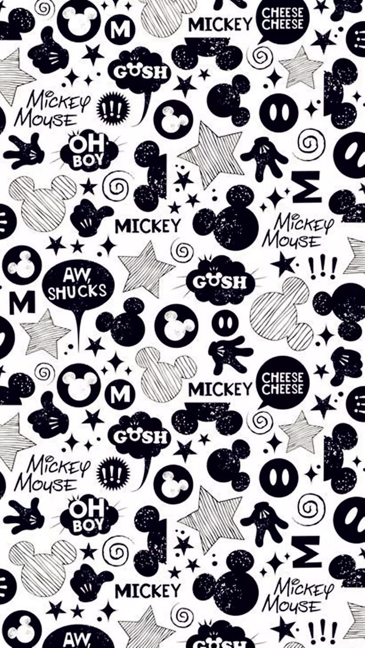 Black And White, Mickey Mouse, And Wallpaper Image - Disney Wallpaper Black And White - HD Wallpaper 