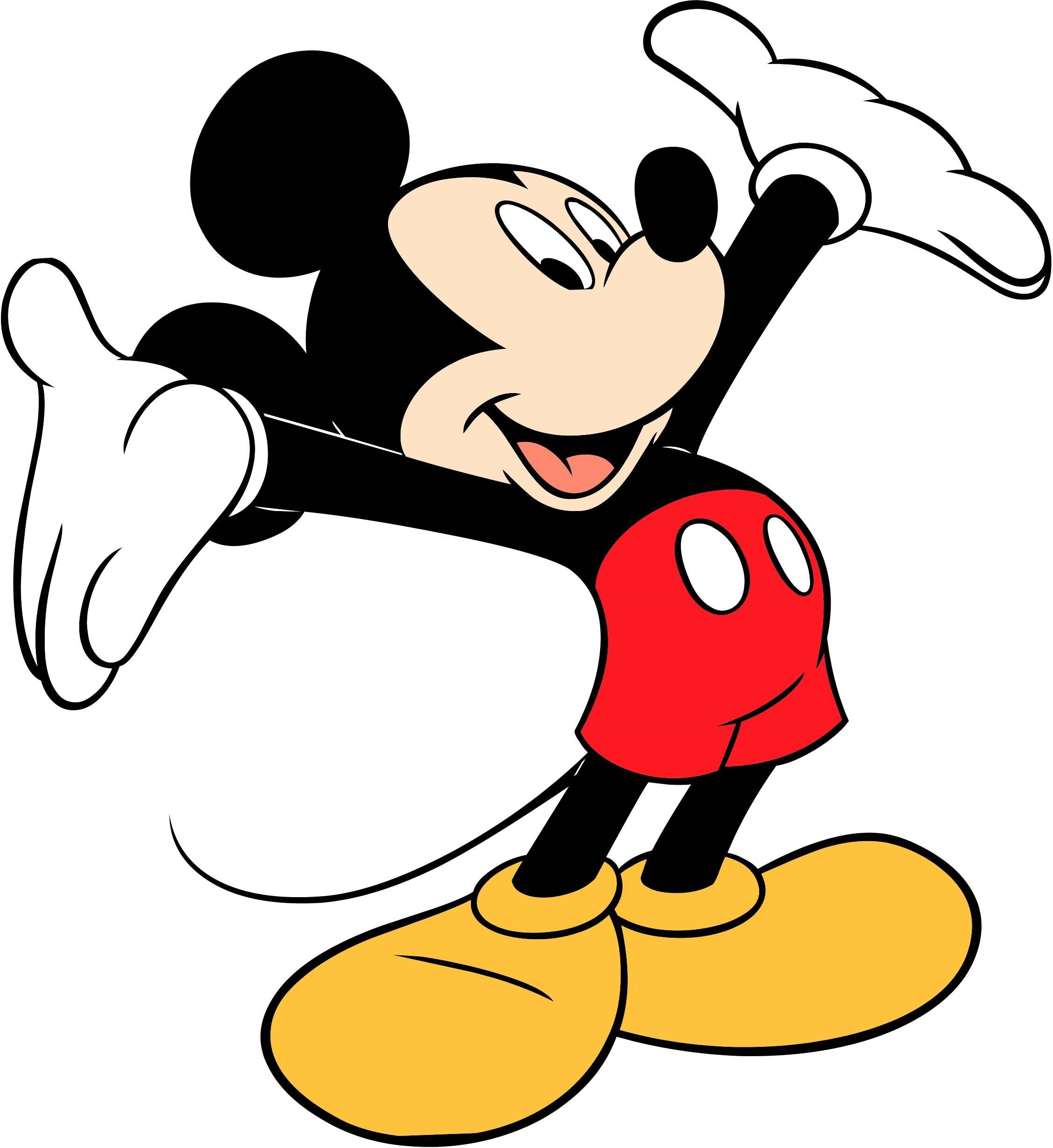 Mickey Mouse Clip Art Images Black - Mickey Mouse White Background - HD Wallpaper 
