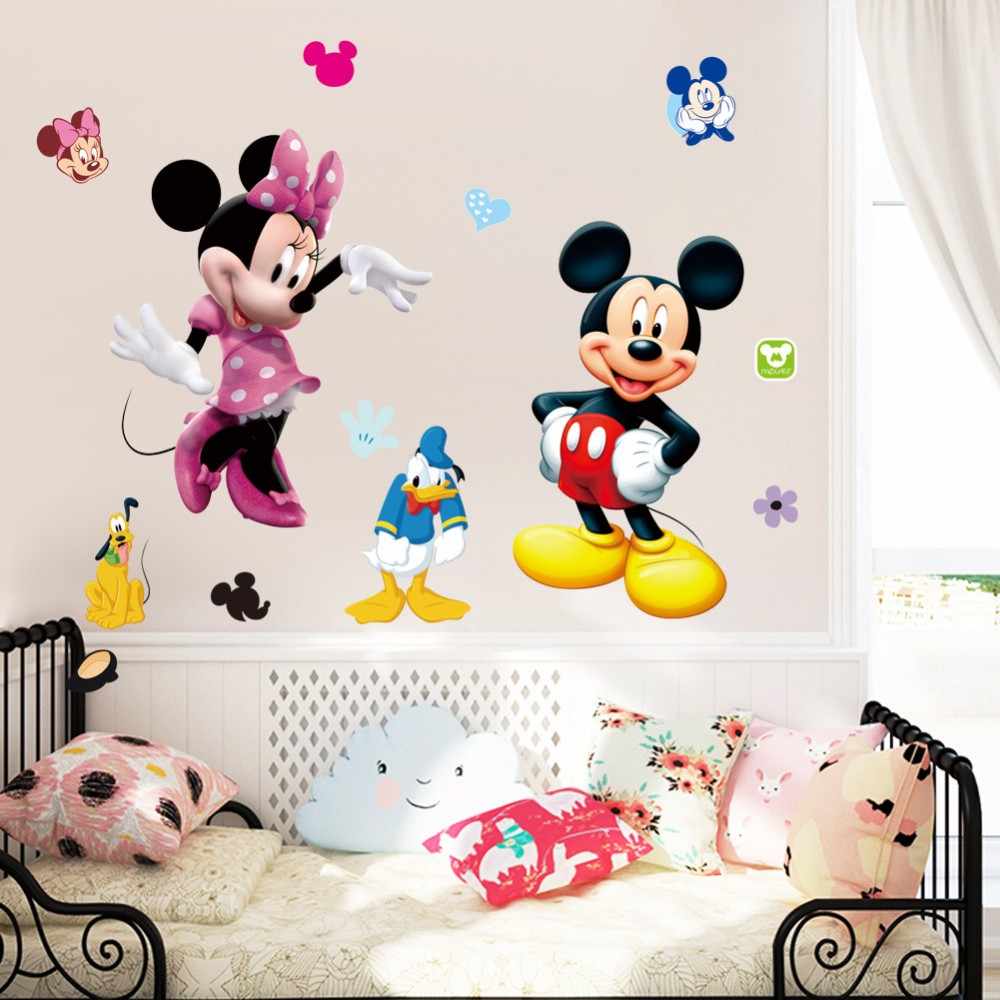 More Designs Mickey Mouse Clubhouse Minnie Wall Sticker - Mickey Mouse - HD Wallpaper 