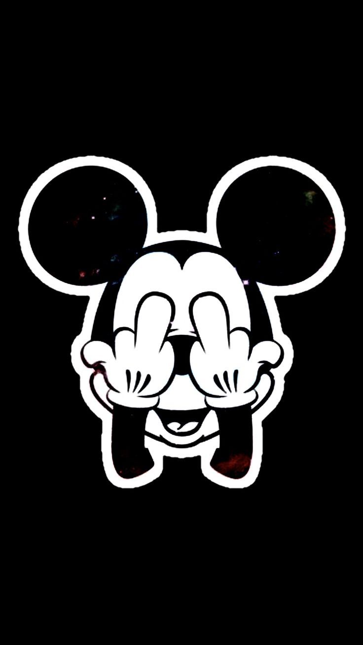 Mickey Mouse Fuck You - HD Wallpaper 