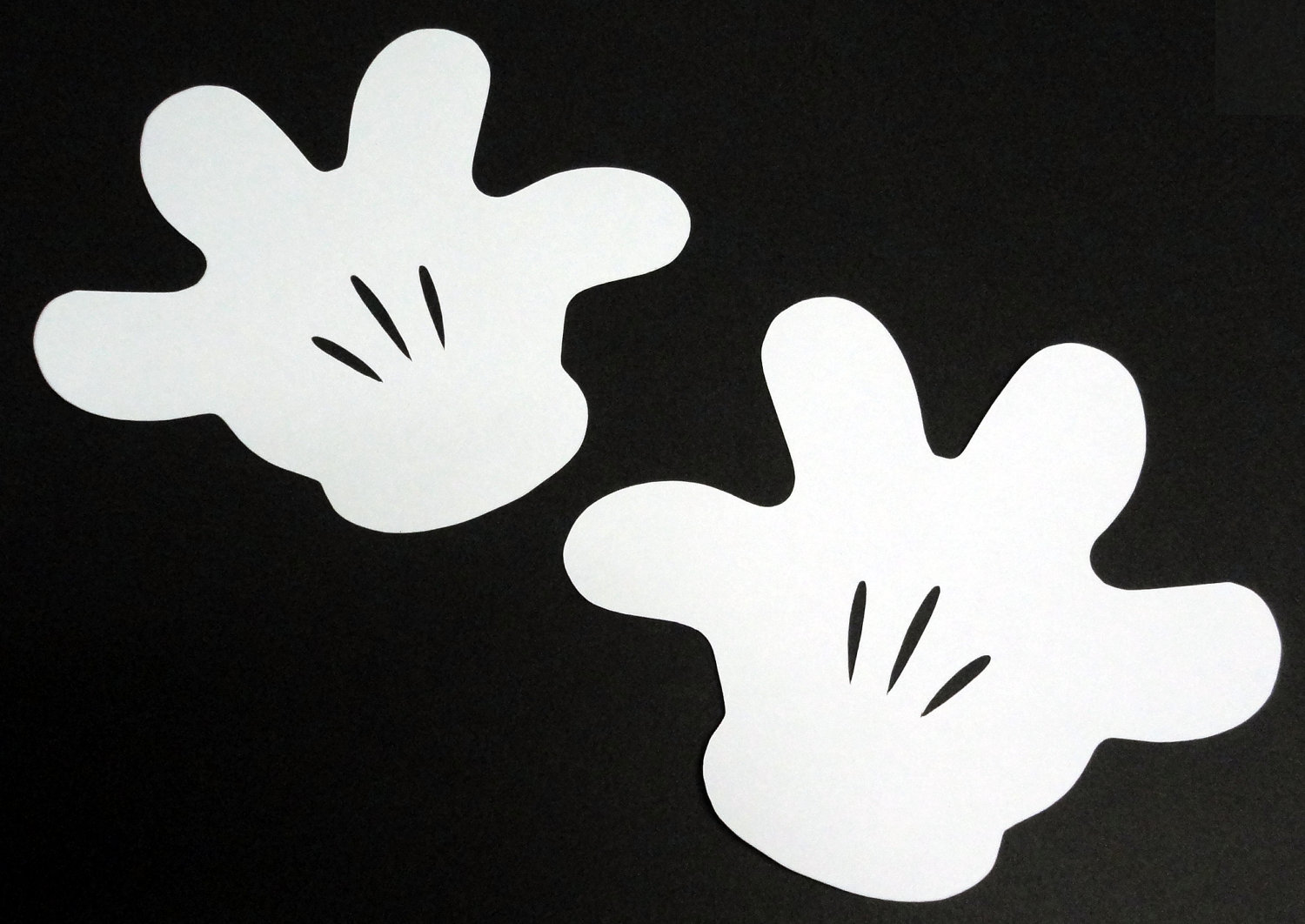 Mickey Mouse Head Silhouette - Mickey Mouse Hand Gloves - HD Wallpaper 