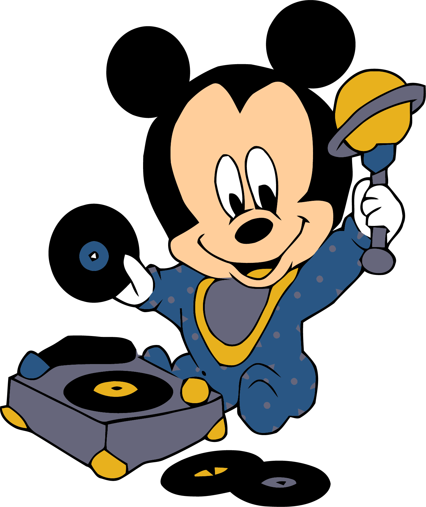 Baby Mickey Dj Music Mouse Wallpaper Clipart Png - Gif Mickey Baby Png -  1429x1699 Wallpaper 
