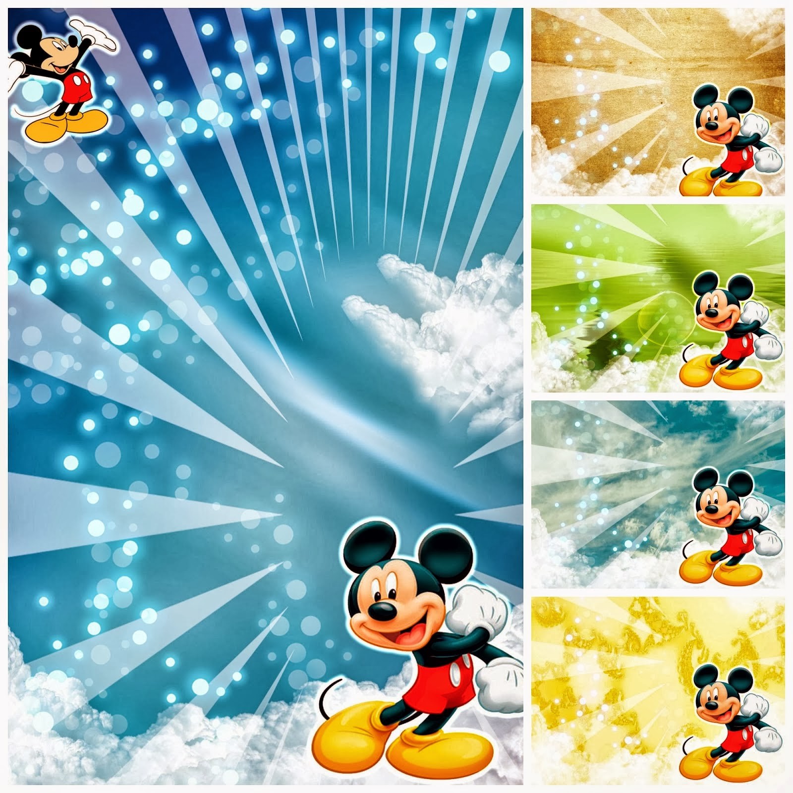 Handsome Mickey Mouse Wallpaper Hd Wallpapers Free - Baby Mickey Mouse Birthday Background - HD Wallpaper 