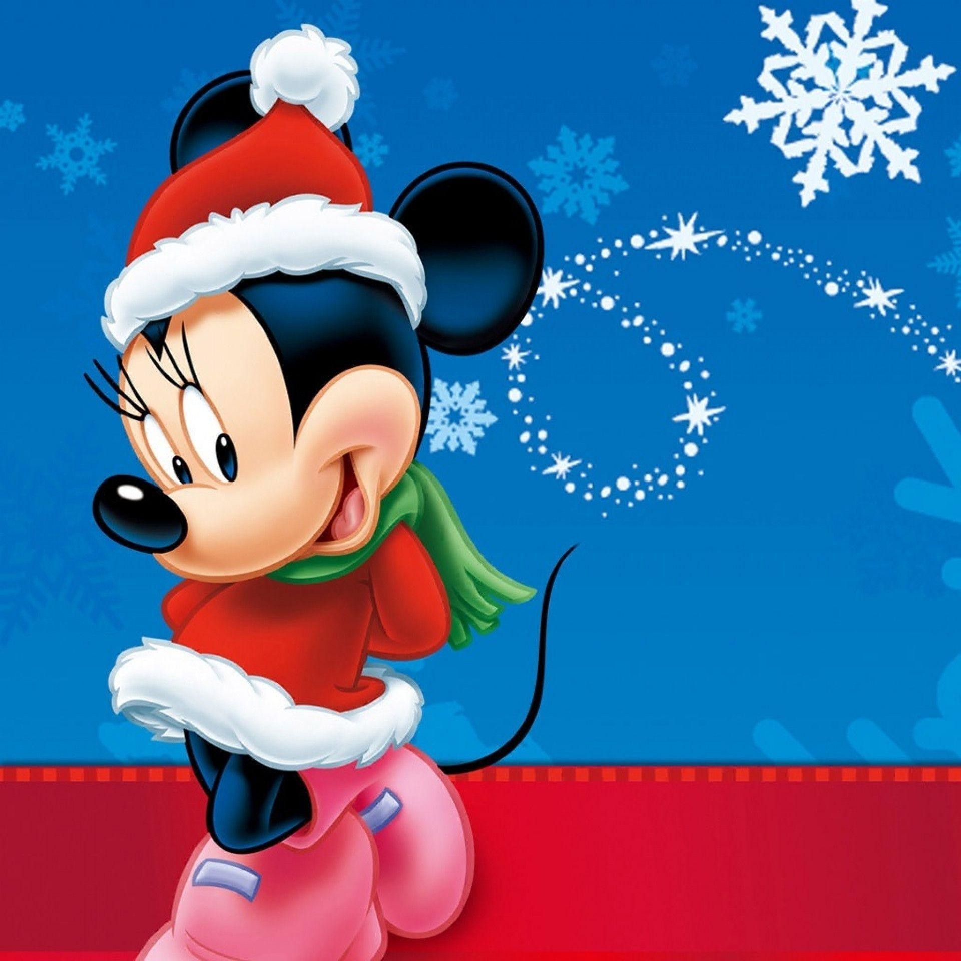 Mickey Mouse Live Wallpaper Download - Minnie Mouse In Christmas - HD Wallpaper 