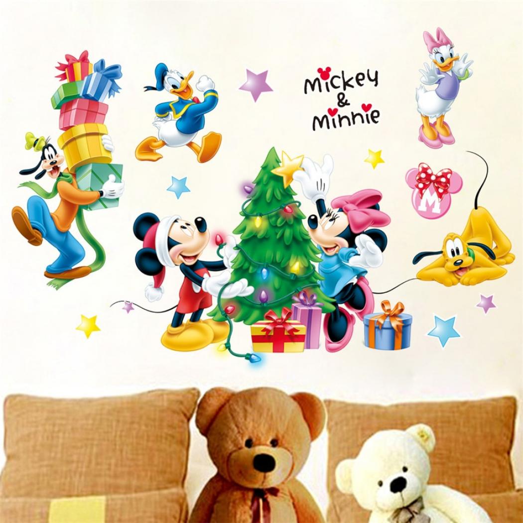 Hot Mickey Mouse Minnie Mouse Wall Sticker Children - Minnie Mouse - HD Wallpaper 