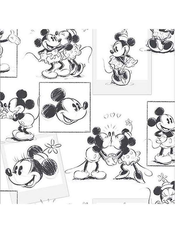 Mickey And Minnie Sketch - HD Wallpaper 