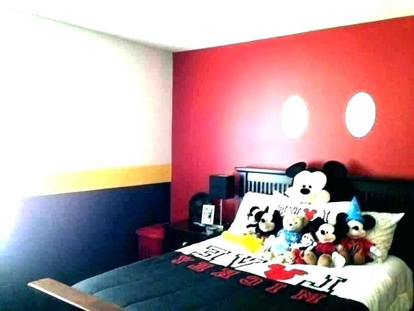 Mouse Rooms Bedroom Room Decor Ideas Mickey Decoration - Mickey Mouse Wall Painting Ideas - HD Wallpaper 