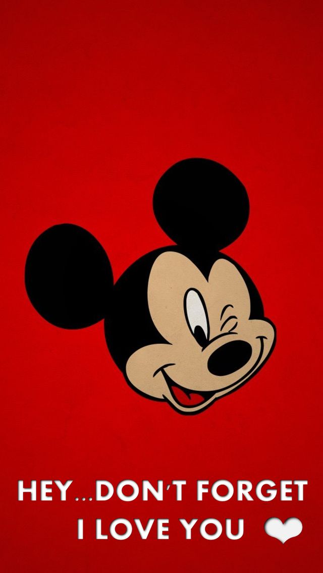 Mickey Mouse Loves You - HD Wallpaper 