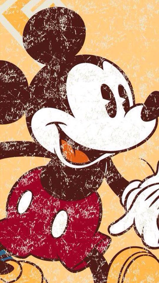 Disney, Mickey Mouse, Wallpaper - Mickey And Minnie Mouse Vintage - HD Wallpaper 