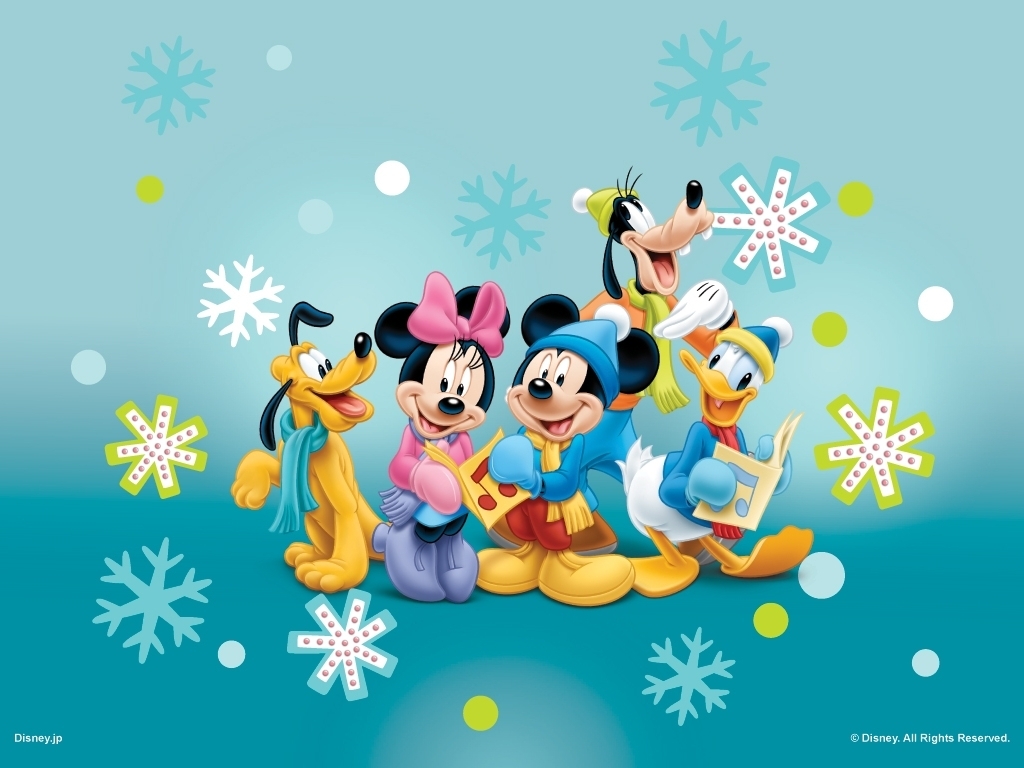 Mickey Mouse Wallpaper Android - Mickey Mouse Gang Christmas - HD Wallpaper 