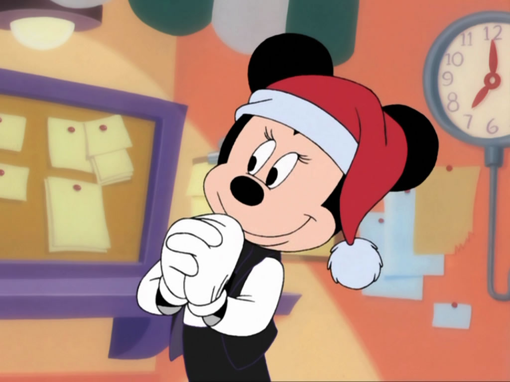 Mickey Mouse Christmas Wallpaper - HD Wallpaper 