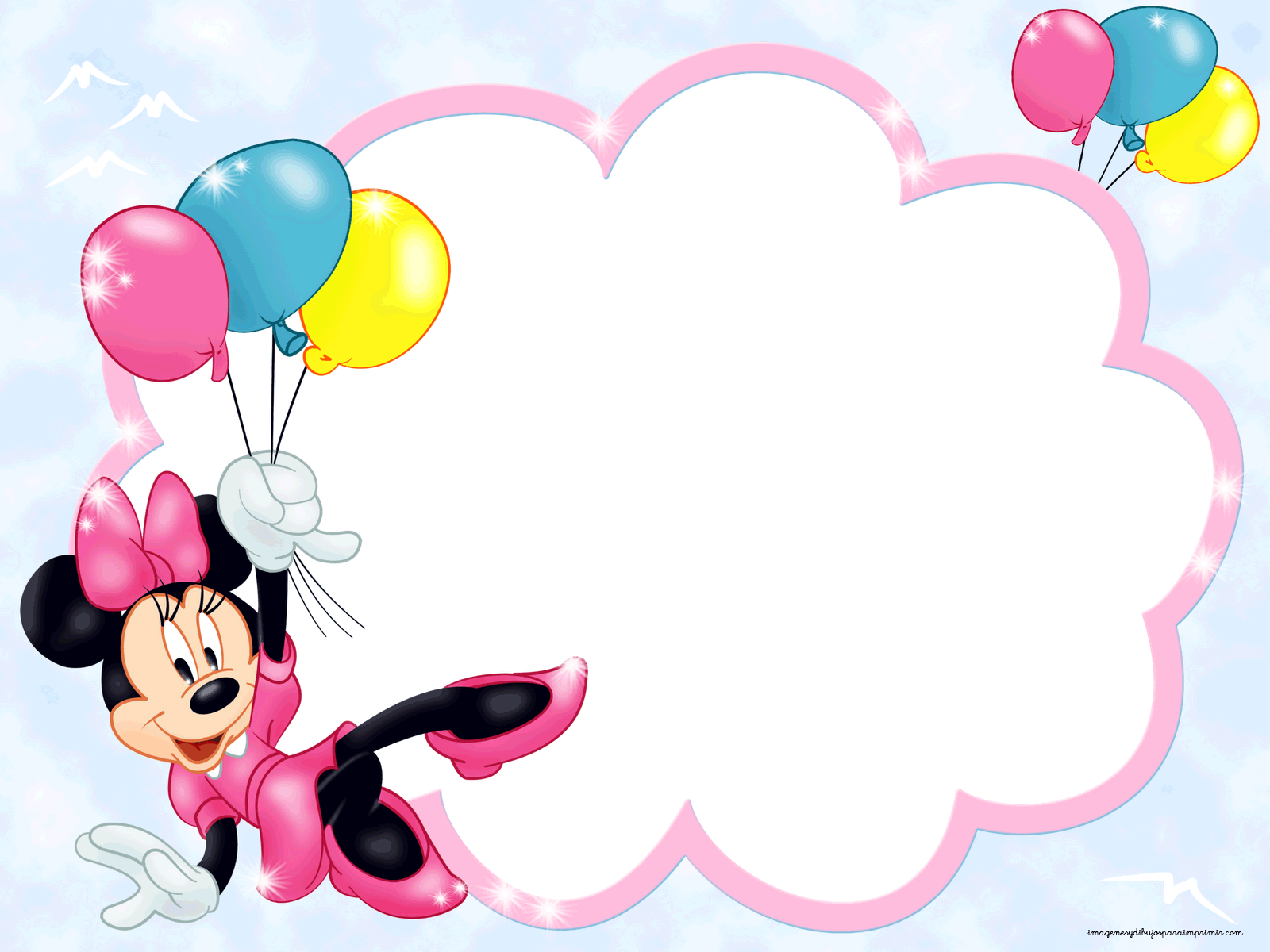 Minnie Mouse Birthday Frame - HD Wallpaper 