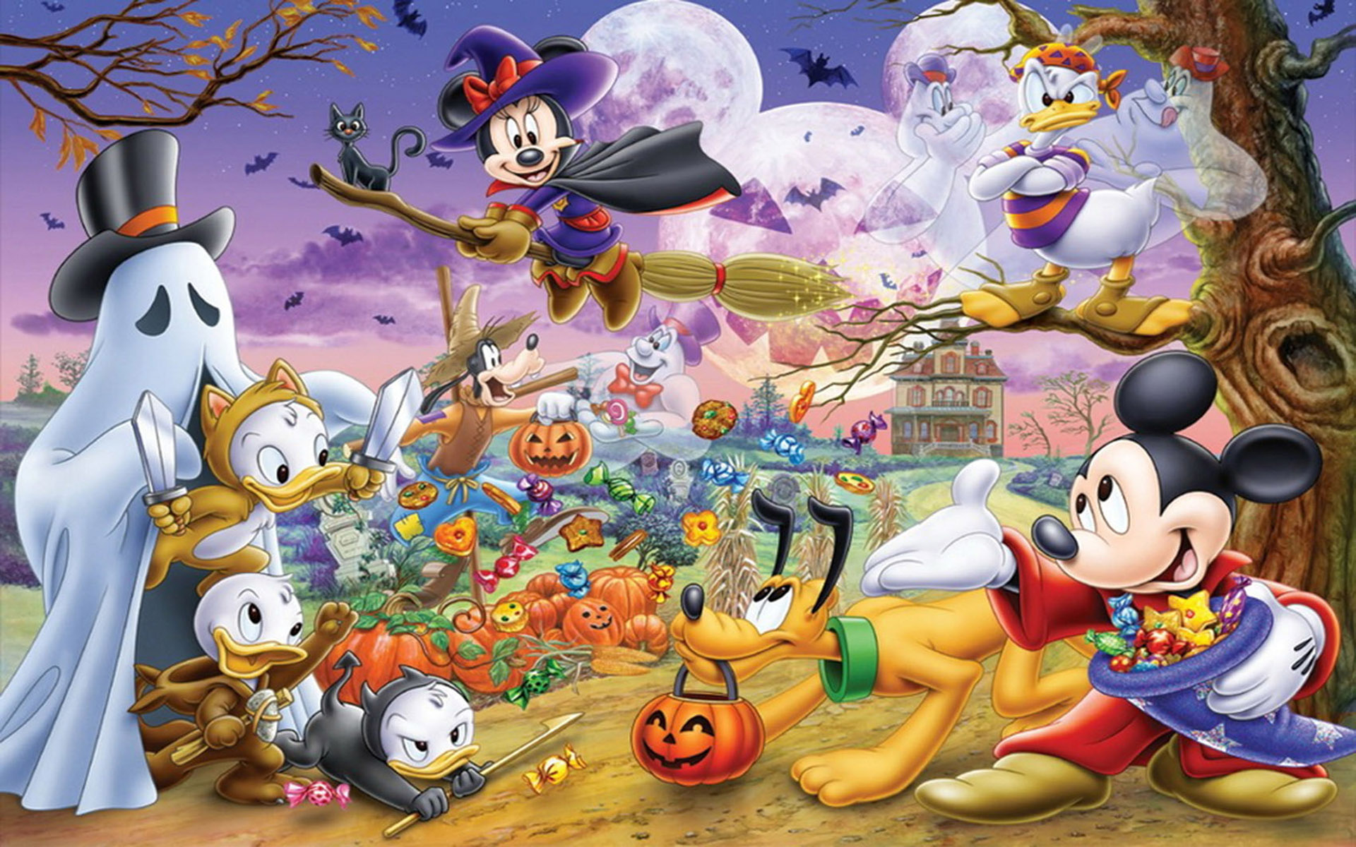 Happy Halloween Wallpaper Disney - HD Wallpaper 