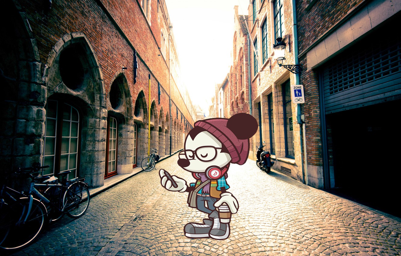 Photo Wallpaper The City, Street, City, Belgium, Street, - Европа Обои На Рабочий Стол - HD Wallpaper 