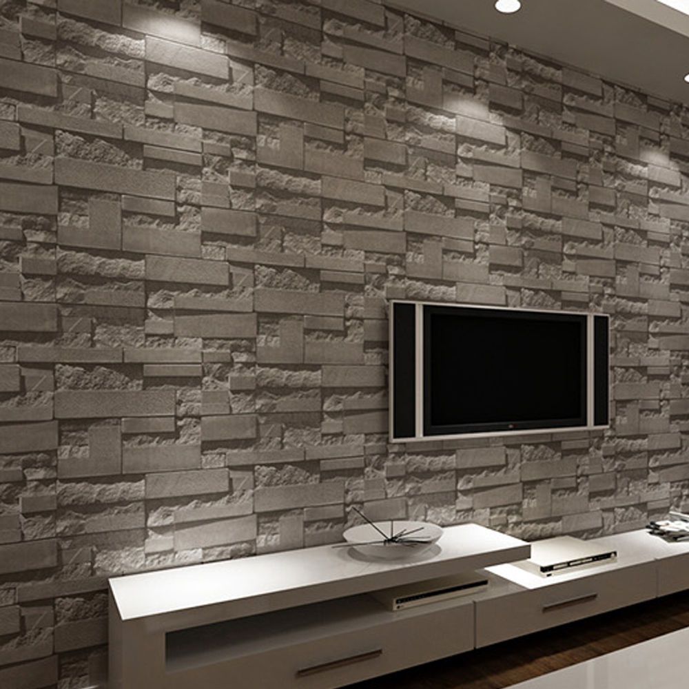 3d Stone Wallpaper For Tv Unit - 1000x1000 Wallpaper 