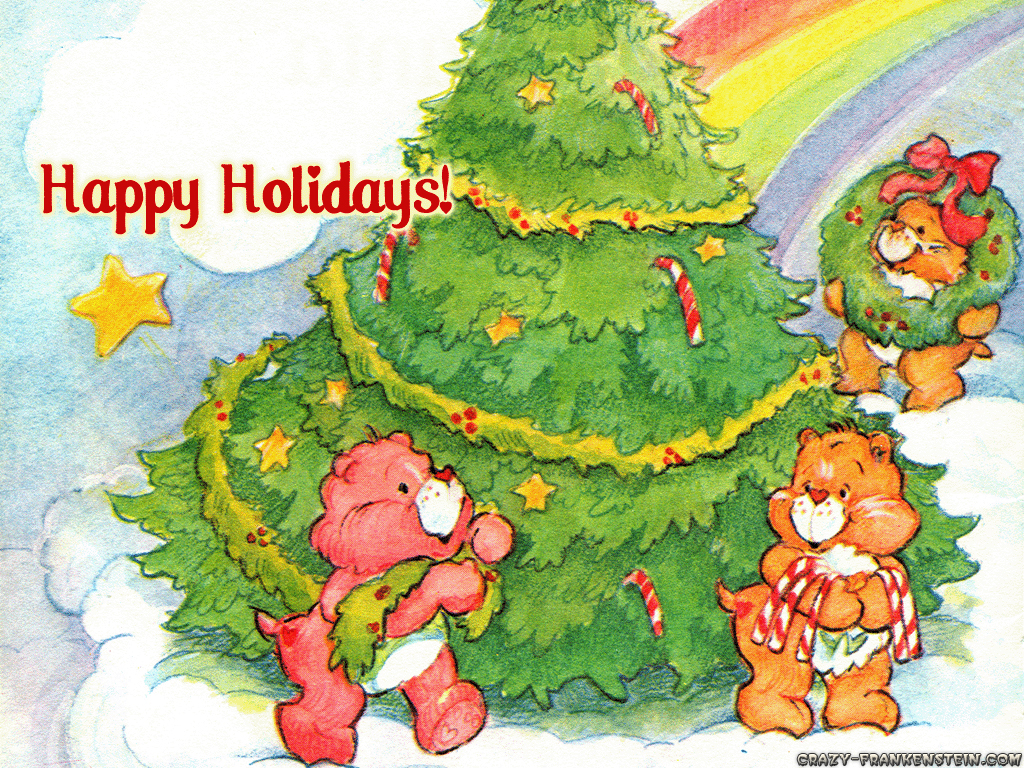 Merry Christmas Care Bears - 1024x768 Wallpaper 